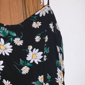 Forever 21 black floral/daisy dress